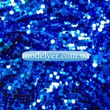 Ткань Пайеточная круглая средняя (электрик)